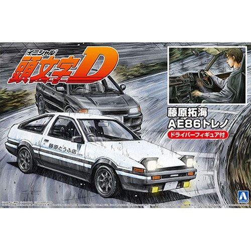 1/24 FUJIWARA TAKUMI AE86 TRUENO with Figure