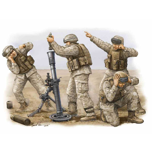 1/35 현대 미군 M252 박격포 사격팀 - 1/35 Modern U.S.Marine M252 Team